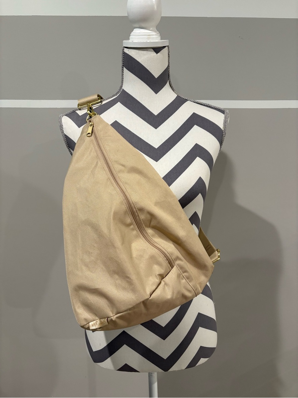 Canvelle Canvas Crossbody Sling Bag Original Beige